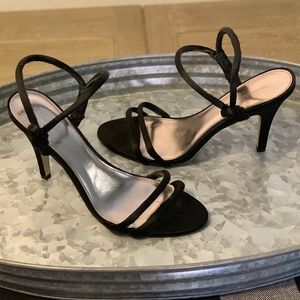 Calvin Klein Black Satin Heels